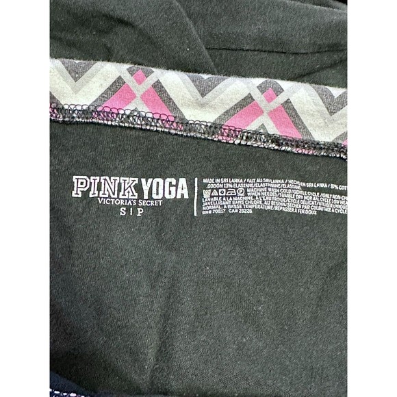 VICTORIA SECRET PINK Y2K LOT OF 2 LEGGINGS FOLDOVER YOGA BLACK Sz S SKINNY LEG - Picture 9 of 9